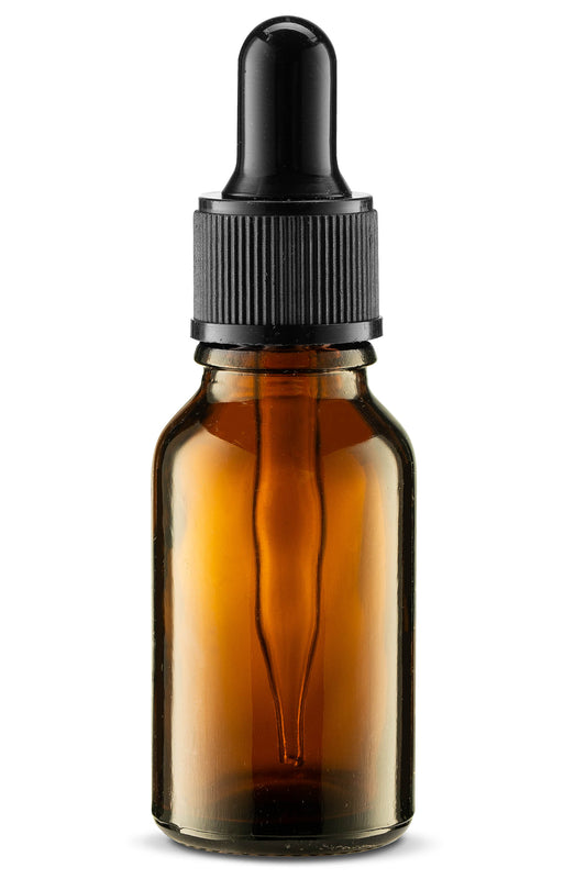 Amber bottle with dropper, 15ml